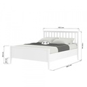 42509 SANTORINI BED 5 FT WT, 167.20X205.30X110CM