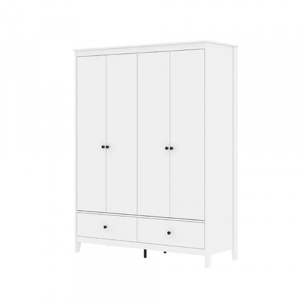 42528 SANTORINI WARDROBE 4 DOOR WT, 160X59.7X210CM
