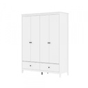 42528 SANTORINI WARDROBE 4 DOOR WT, 160X59.7X210CM