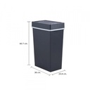 42514 SLIM SWING BIN 40LITRE BK, 24.8X38X60.7 CM