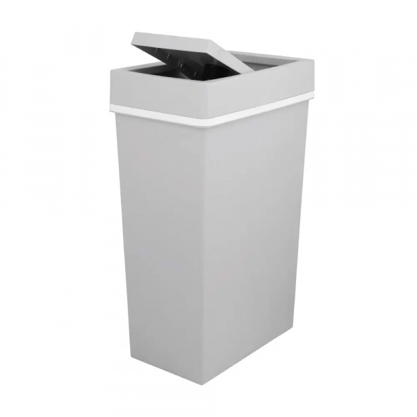 42513 SLIM SWING BIN 40 LITRE GY, 24.8X38X60.7CM