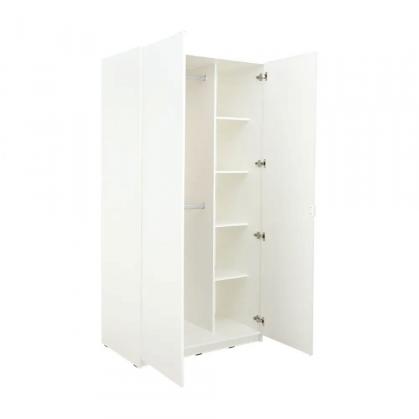 42508 VASIM 2 DOOR WARDROBE WT, 100 X 58.6 X 200CM