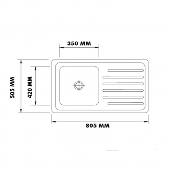 35258 SINK SS TRX6211 TRNDY 32" X 20"