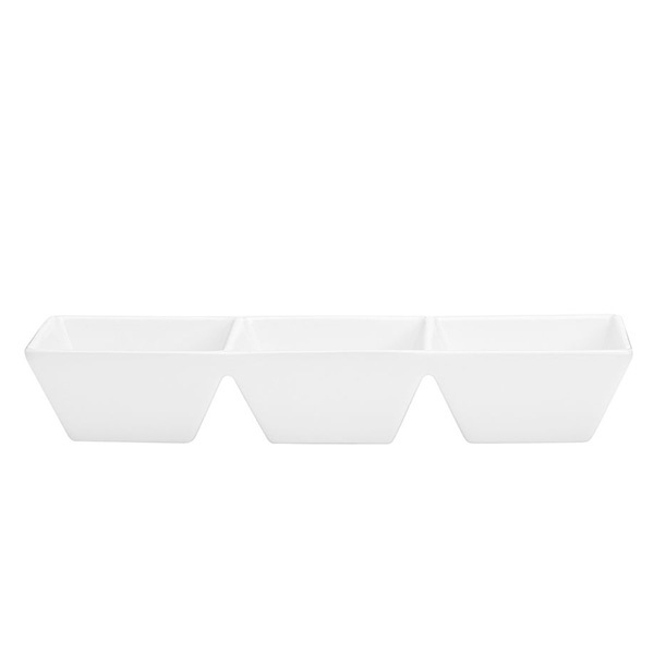 21480 SAUCE DISH 3 COMPARTMENT 18.5 CM # 03805 (WHITEWARE)