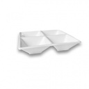30140 WILMAX DIVIDED SQUARE DISH 6"/15CM 6X36CTN WL-992017