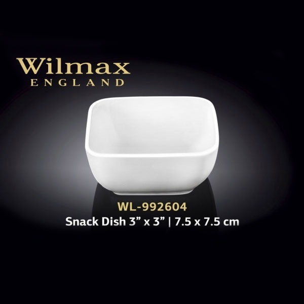 30164 WILMAX SNACK DISH 3"X3"/7.5X7.5CM 6X144CTN WL-992604