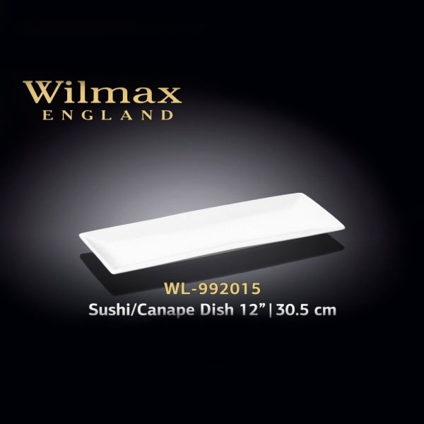 30138 WILMAX SUSHI/CANAPE DISH 12"X30.5CM 6X36CTN WL-992015