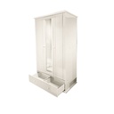39181 Wardrobe 3 Door 2 Drawer with Mirror White GV F23AWD 