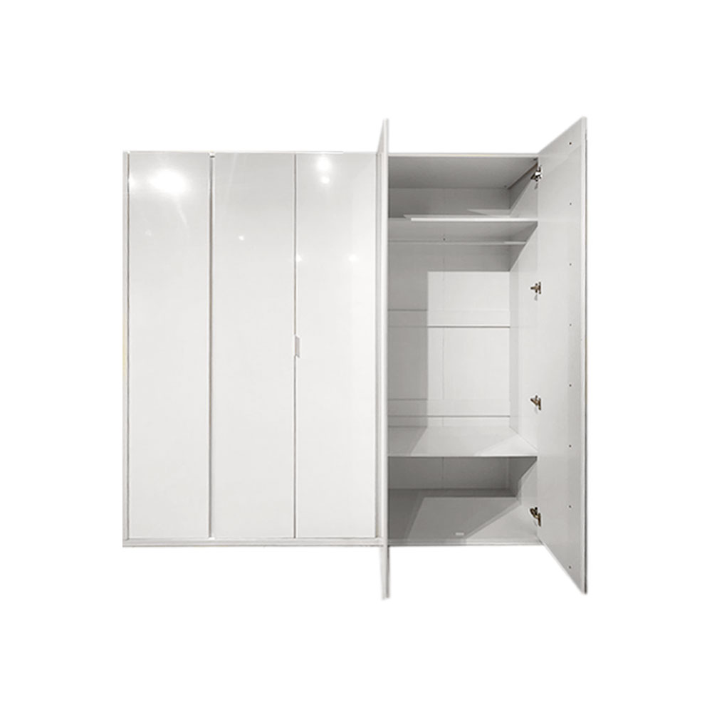 61017 WARDROBE 5DOOR SGY WD148 WHITE HIGH GLOSS/  WHITE WASH