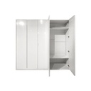 61017 WARDROBE 5DOOR SGY WD148 WHITE HIGH GLOSS/  WHITE WASH