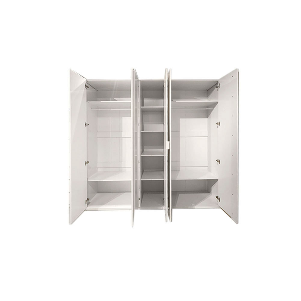 61017 WARDROBE 5DOOR SGY WD148 WHITE HIGH GLOSS/  WHITE WASH