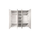 61017 WARDROBE 5DOOR SGY WD148 WHITE HIGH GLOSS/  WHITE WASH