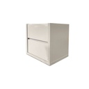 61018 NIGHT STAND 2DRAWER SGY NS069 WHITE HIGH GLOSS/  WHITE WASH