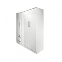 39217 Wardrobe 4 Door 2 Drawer White VTF PT42H (PU)