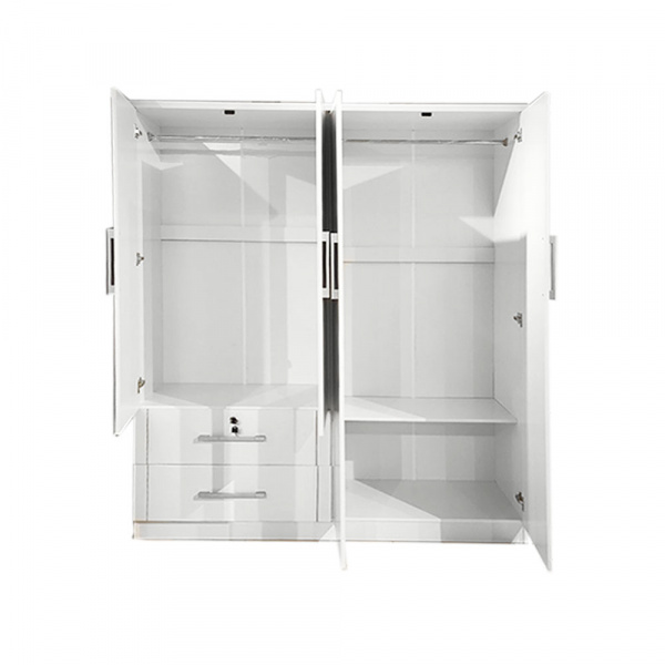 39217 Wardrobe 4 Door 2 Drawer White VTF PT42H (PU)