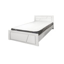 61015 DOUBLE BED 4FT SGY-BD057 WHITE HIGH GLOSS/ WHITE WASH