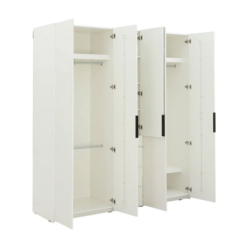 40395 MAXI WARDROBE5DRS WOOD+MIRROR WT#01 