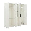 40395 MAXI WARDROBE5DRS WOOD+MIRROR WT#01 