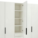 40395 MAXI WARDROBE5DRS WOOD+MIRROR WT#01 