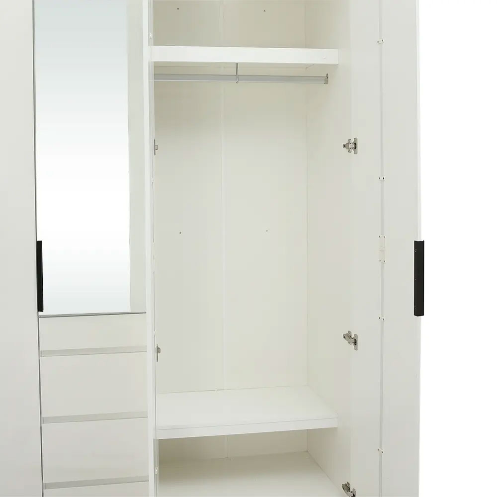40395 MAXI WARDROBE5DRS WOOD+MIRROR WT#01 