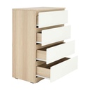 40405 VOW-P CHEST OF 4 DRAWERS LO15/WT 