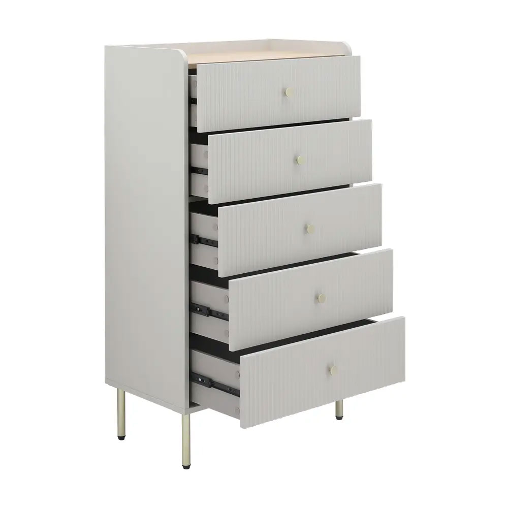 40406 SEOUL CHEST OF 5 DRAWERS70 CM GY 