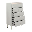 40406 SEOUL CHEST OF 5 DRAWERS70 CM GY 
