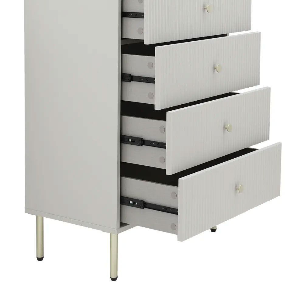 40406 SEOUL CHEST OF 5 DRAWERS70 CM GY 