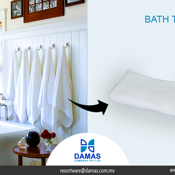 21143 BATH TOWEL 27" x 54" 600g PLAIN WHITE CANASIN