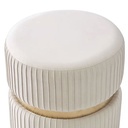 61203 PLEAT FABRIC STOOL BE                   