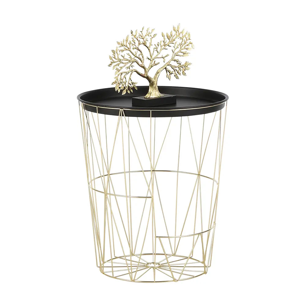 61174 LIMA SIDE TABLE GD/BK                   