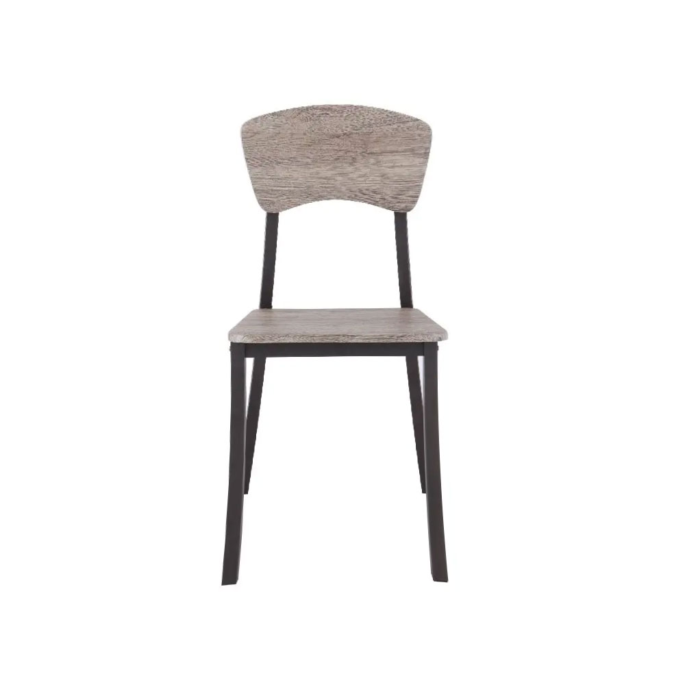 42504 H-GUNNER/P DINING SET (1T+4C) NT/BK 120X80X75CM
