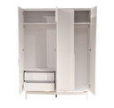63543 WARDROBE 4DOOR WHITE BR18 WR1809DMS-WH 