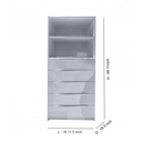 30633 2 SHELVES 5 DRAWERS CABINET GV M515M 1490X608X430MM WHITE MELAMINE
