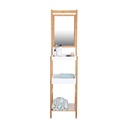 61112 ELVITA 3 TIERS STORAGE RACK W/MIRROR NA 