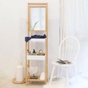 61112 ELVITA 3 TIERS STORAGE RACK W/MIRROR NA 