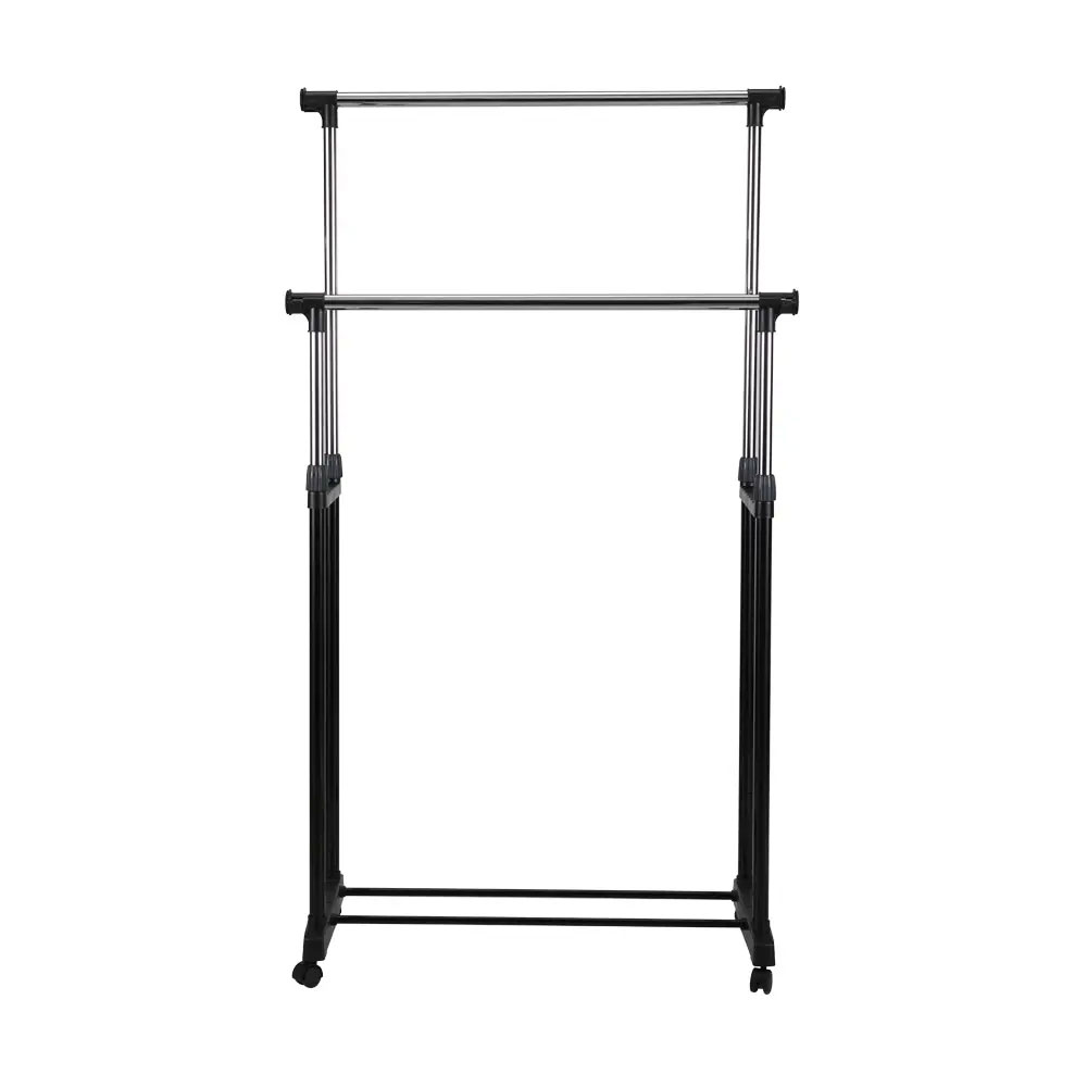 66508 RAY DOUBLE-BAR DRYING RACK BK/SV