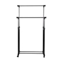 66508 RAY DOUBLE-BAR DRYING RACK BK/SV