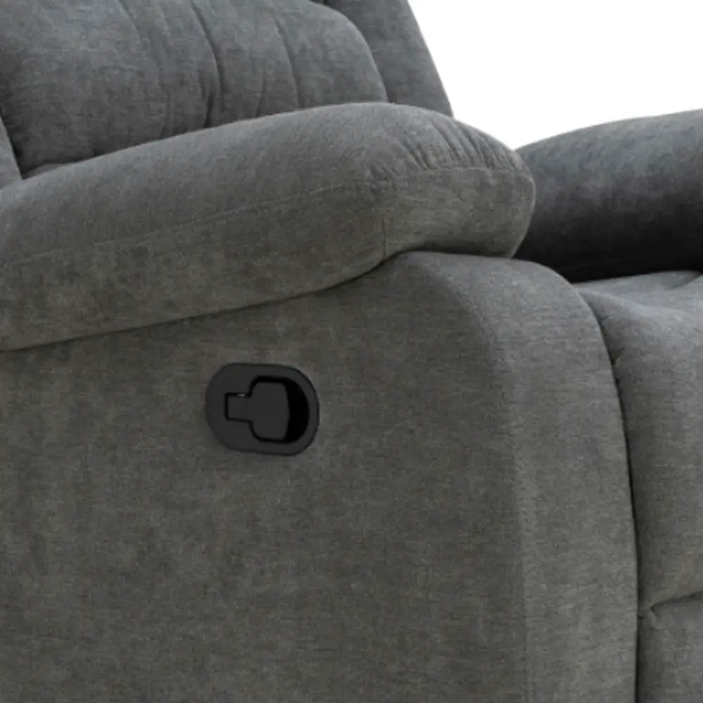 42541 JAYDEN FABRIC MANUAL RECLINER 3/S GY, 203X