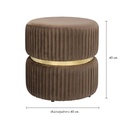 66514 PLEAT FABRIC STOOL BN