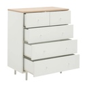 66525 MINIMAL CHEST OF 5 DRAWERS 80CM WT/LW 
