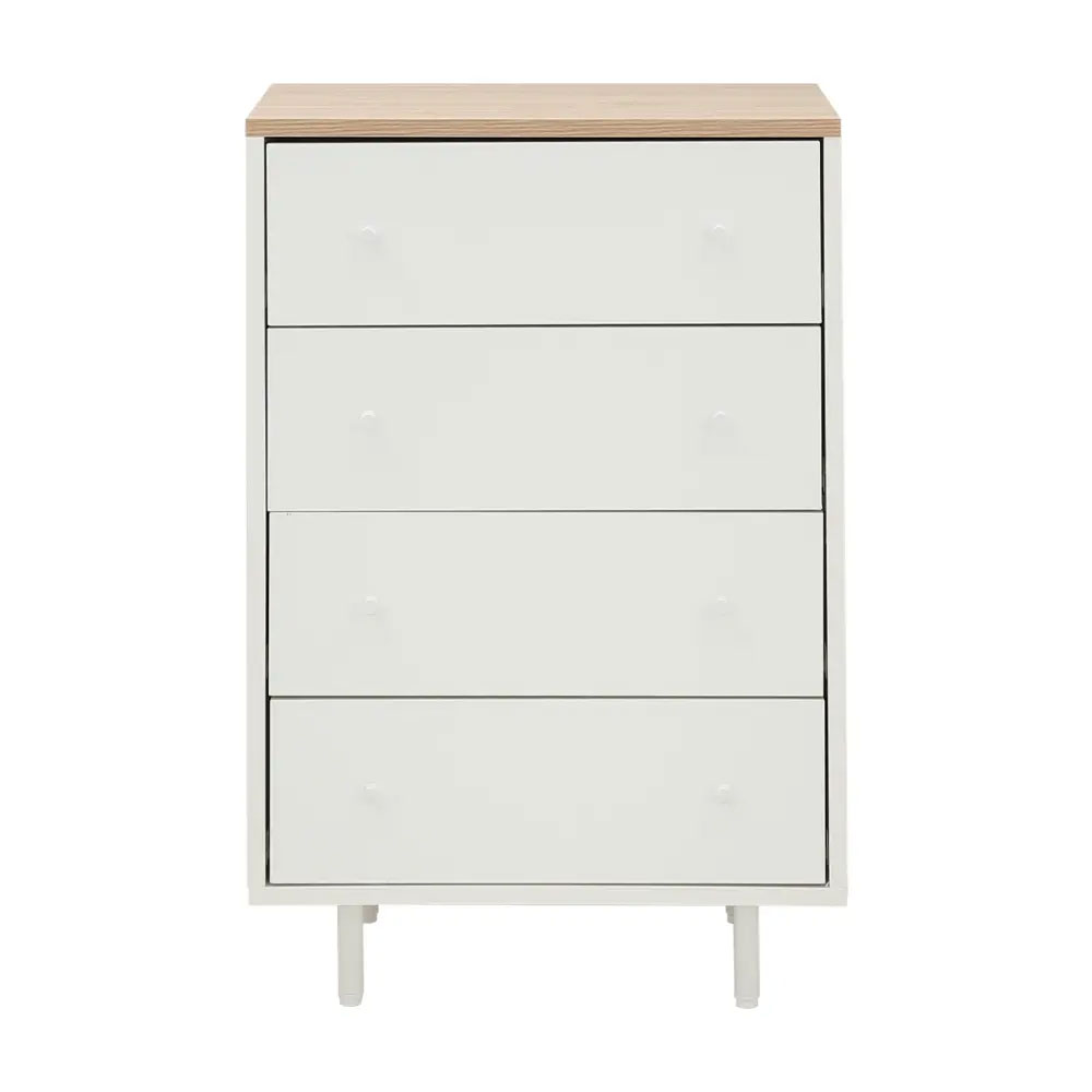 66526 MINIMAL CHEST OF 4 DRAWERS 60CM WT/LW  