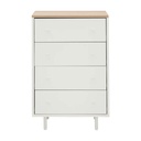 66526 MINIMAL CHEST OF 4 DRAWERS 60CM WT/LW  