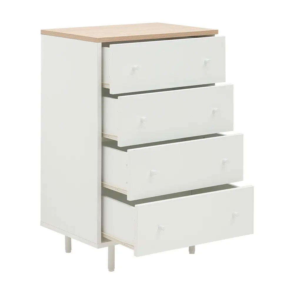 66526 MINIMAL CHEST OF 4 DRAWERS 60CM WT/LW  