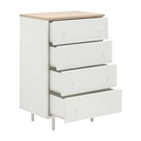 66526 MINIMAL CHEST OF 4 DRAWERS 60CM WT/LW  