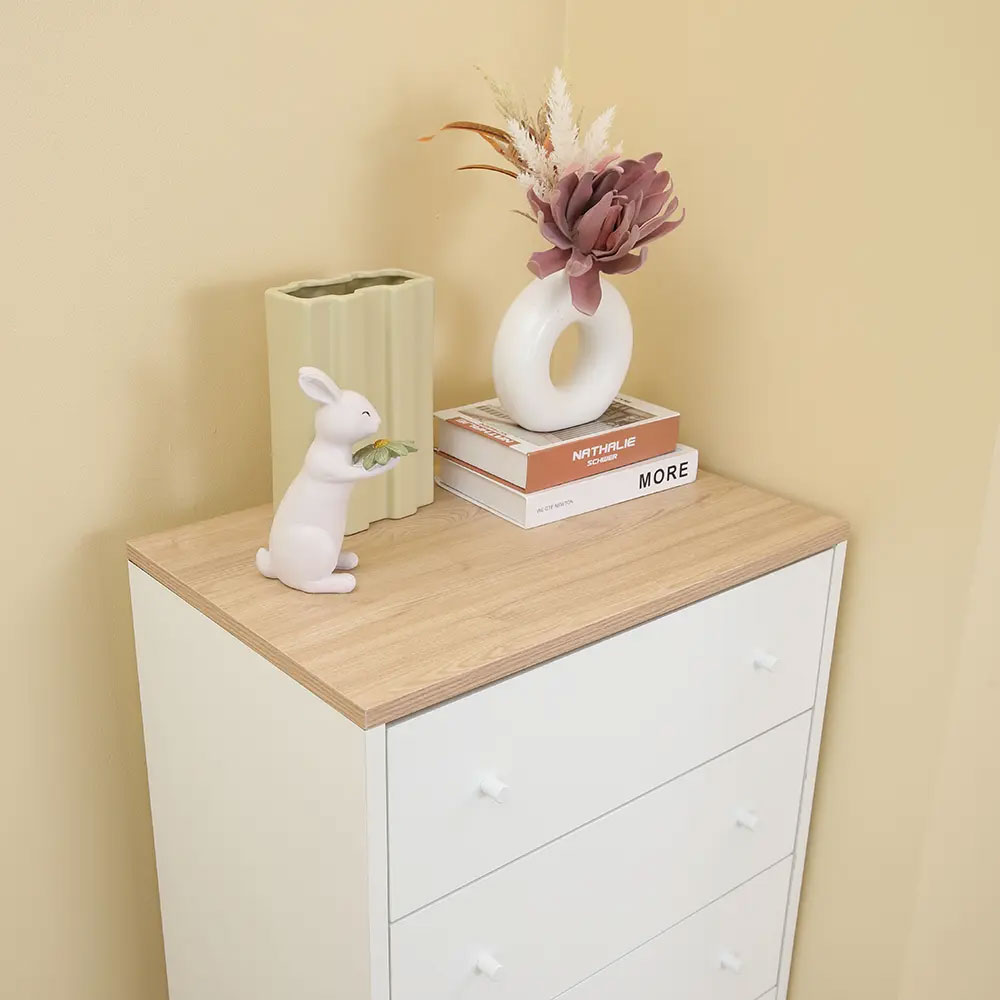 66526 MINIMAL CHEST OF 4 DRAWERS 60CM WT/LW  