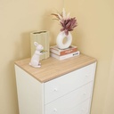66526 MINIMAL CHEST OF 4 DRAWERS 60CM WT/LW  