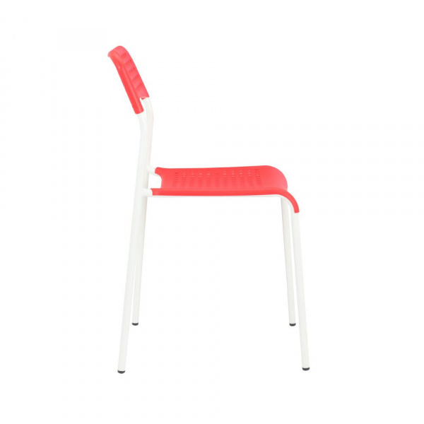 42318 DOTTY DINING CHAIR WT/RD 39.0X49.0X78.0CM