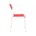 42318 DOTTY DINING CHAIR WT/RD 39.0X49.0X78.0CM