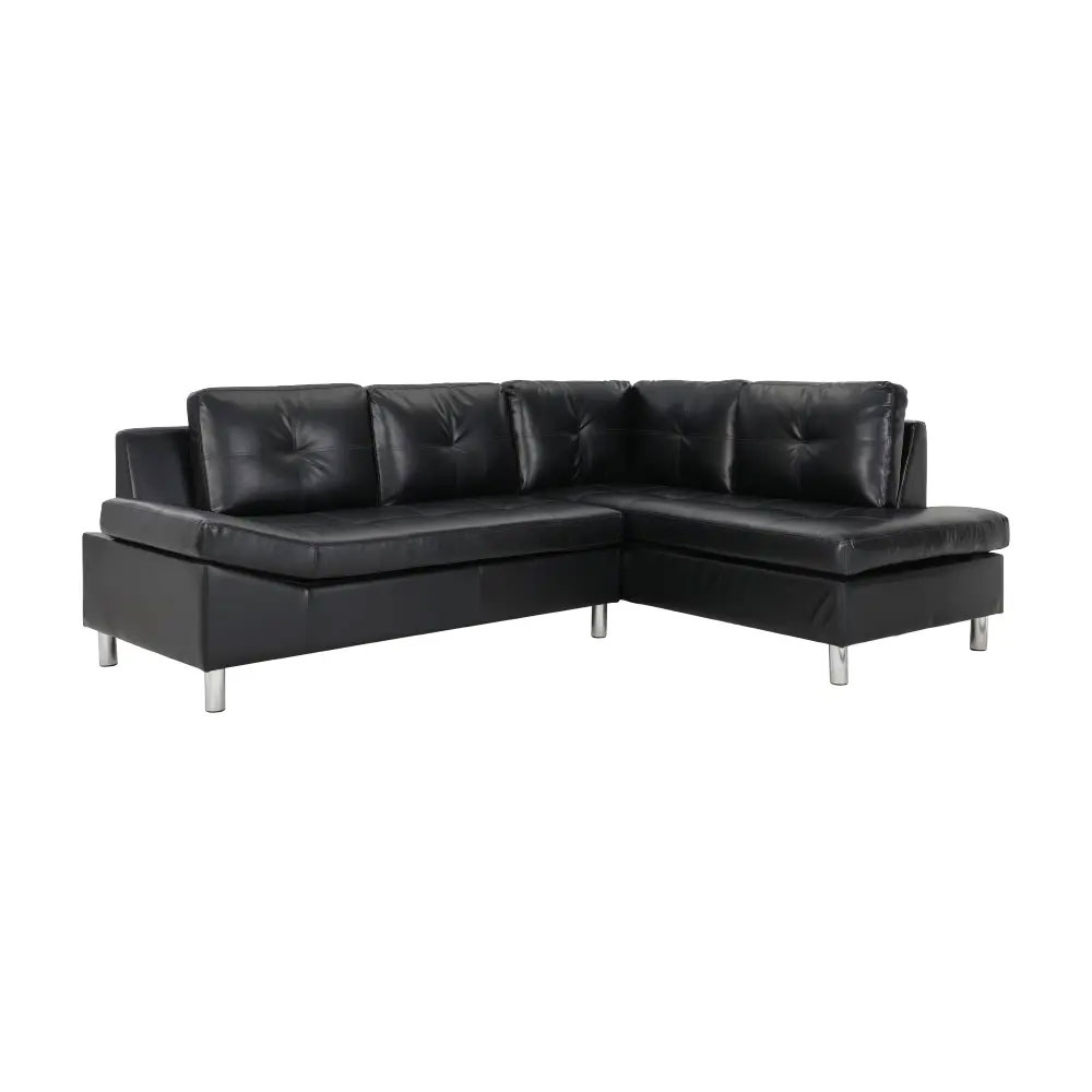 66527 OVIRA/L PVC CORNER SOFA/L BK